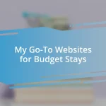 My Go-To Websites for Budget Stays